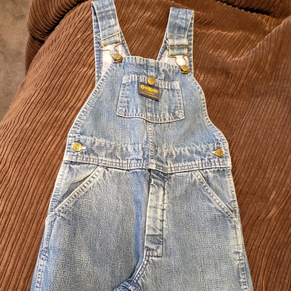 Vintage Oshkosh B'gosh flannel lined Vestbak Denim overalls 1986 size 4 toddler - Picture 7 of 16